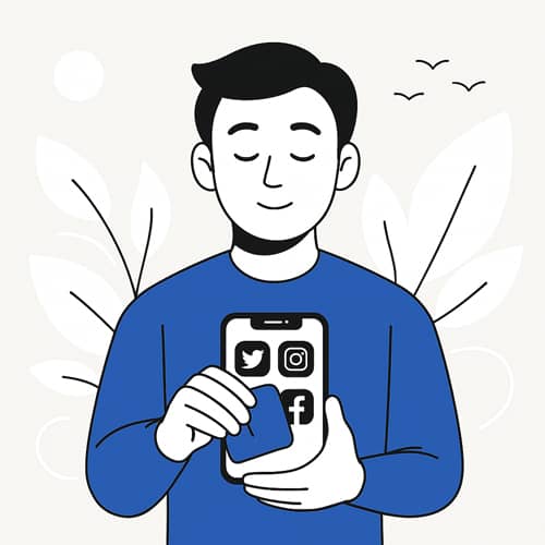 Persona realizando una limpieza digital para sanar su dismorfia financiera